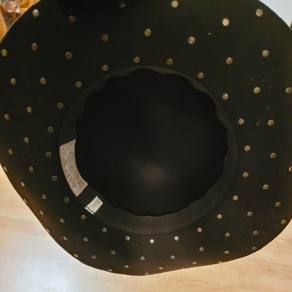 Capelli 100% Wool Brown Studded Floppy Boho Hat Cottagecore - Picture 6 of 6